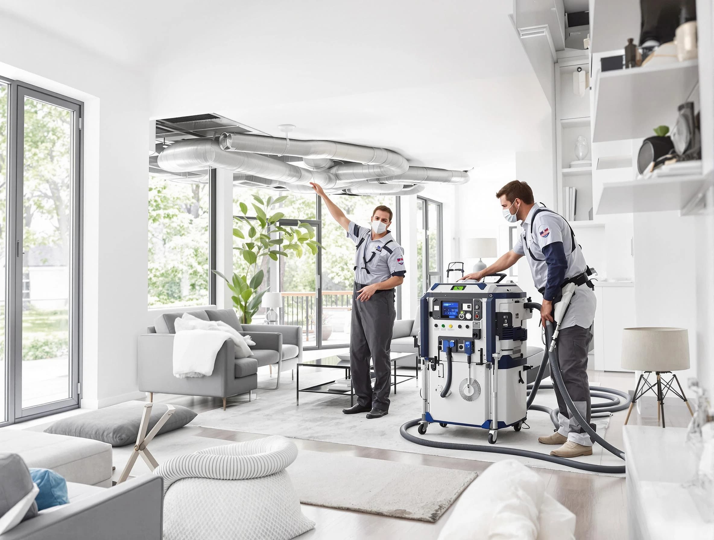 Forest Park Air Duct Cleaning professional conducting pure air duct cleaning with state-of-the-art equipment in Forest Park