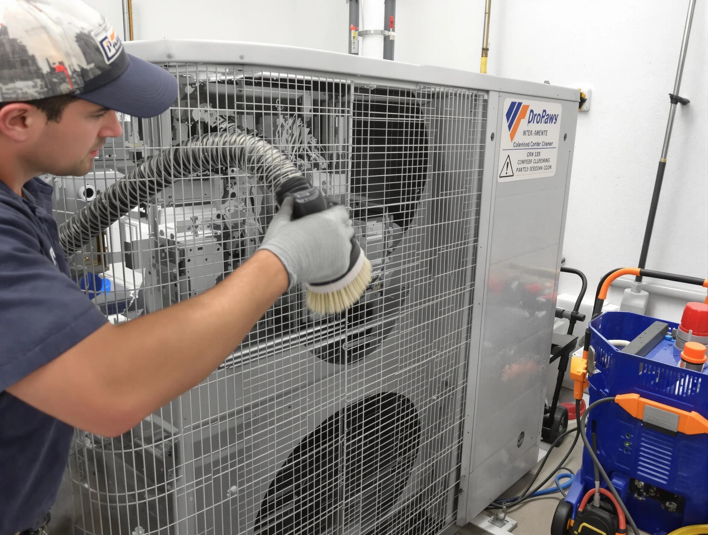 Forest Park Air Duct Cleaning specialist performing precision AC coil cleaning for improved system performance in Forest Park