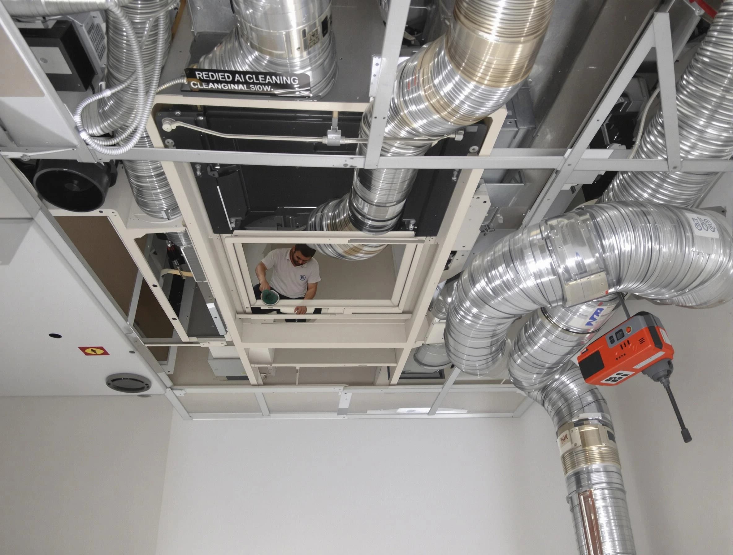 Forest Park Air Duct Cleaning technician performing detailed central duct system cleaning in Forest Park