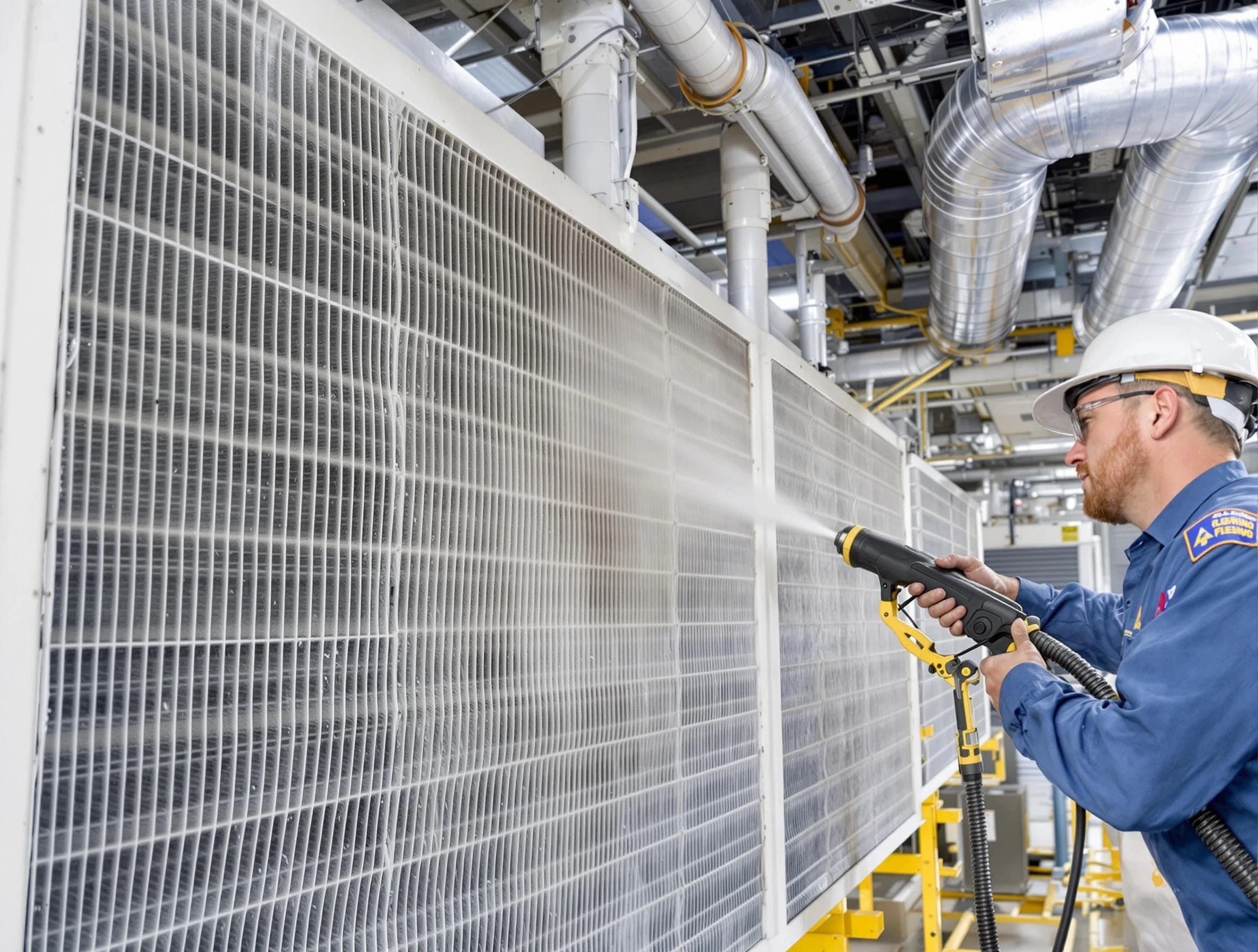 Professional commercial coil cleaning by Forest Park Air Duct Cleaning in Forest Park