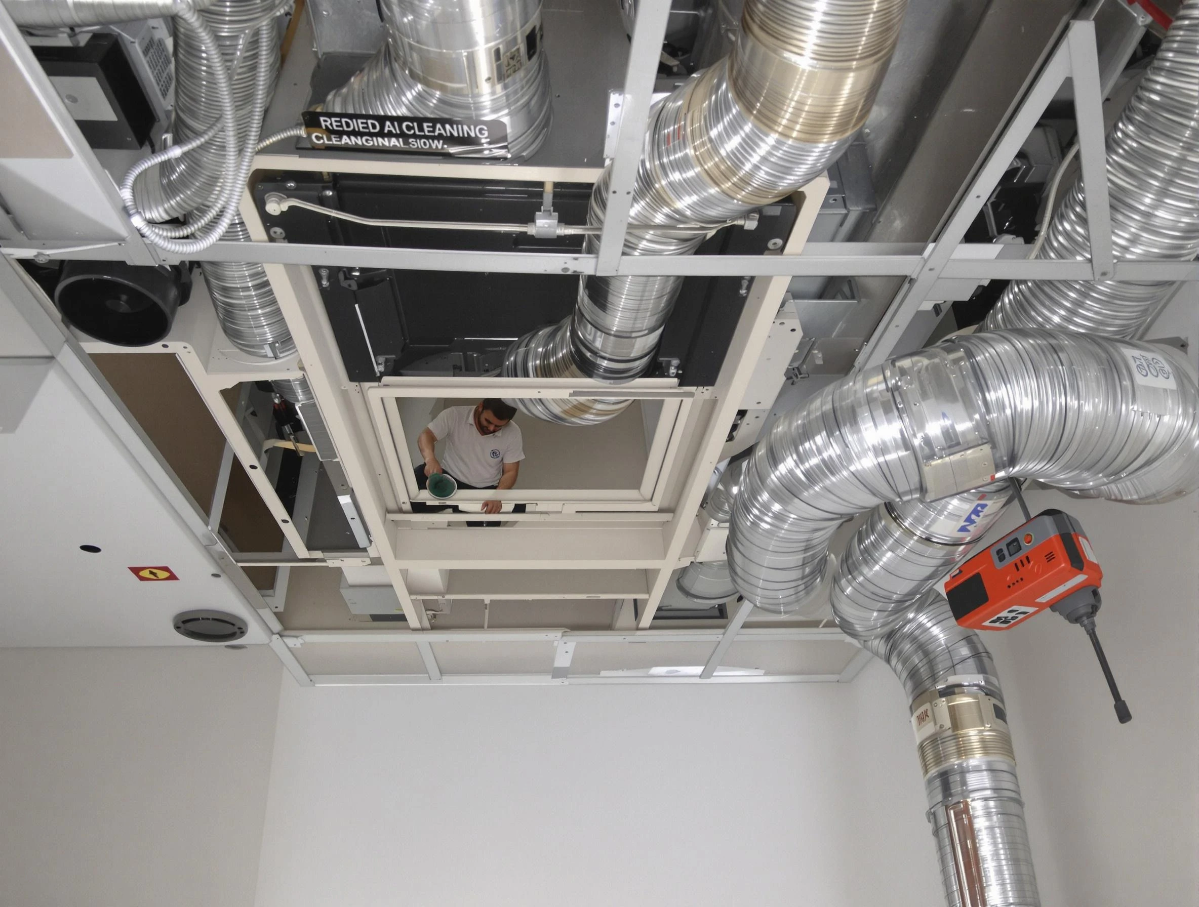 Forest Park Air Duct Cleaning technician performing detailed central duct system cleaning in Forest Park