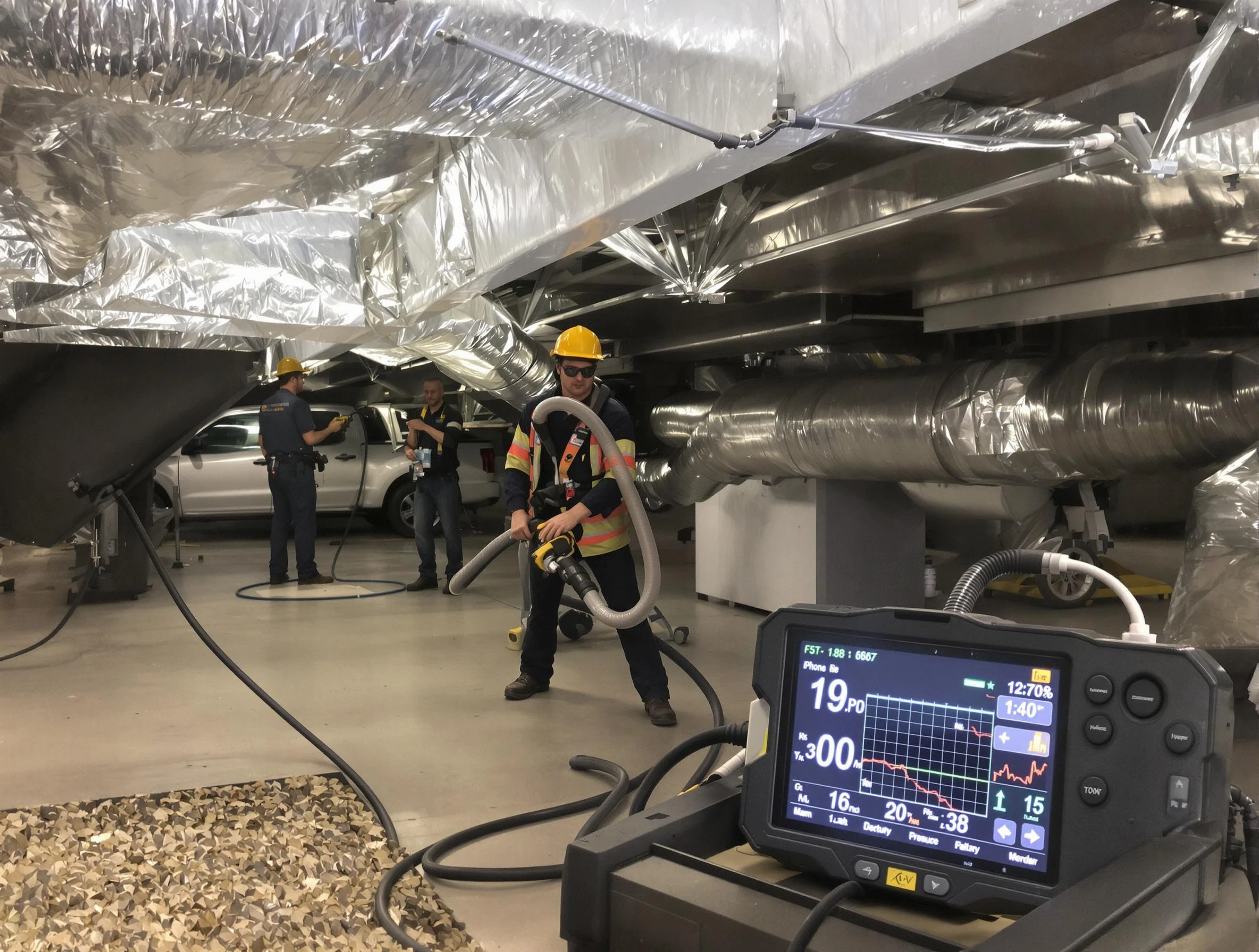 Professional negative pressure duct cleaning by Forest Park Air Duct Cleaning in Forest Park